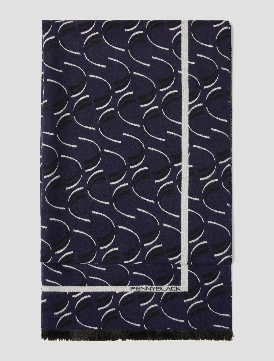 PennyBlack Fagiani Stole | Navy Graphic