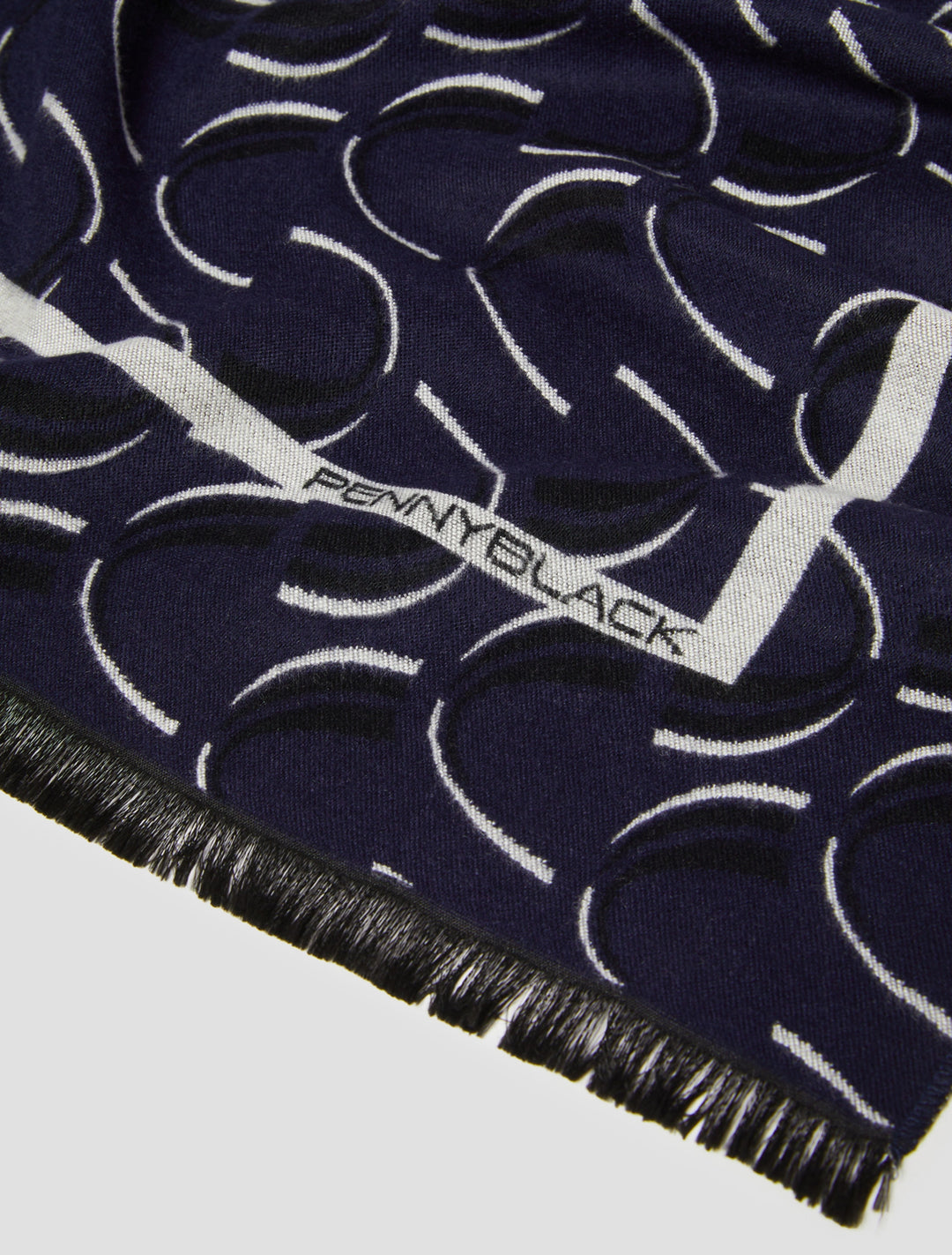 PennyBlack Fagiani Stole | Navy Graphic