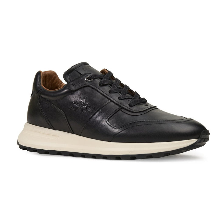 La Martina Men's Leather Athletic Sneakers | Black