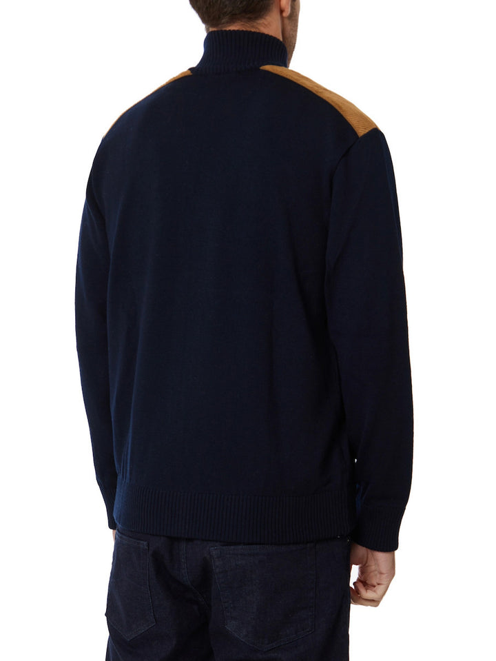 Paul & Shark Velvet Soft Cool Touch Wool Cardigan | Navy