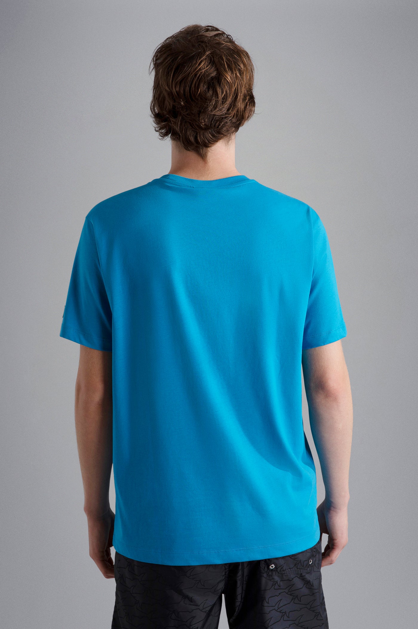 Paul & Shark Βαμβακερό T-shirt με Καρχαρία | Μπλε Azure