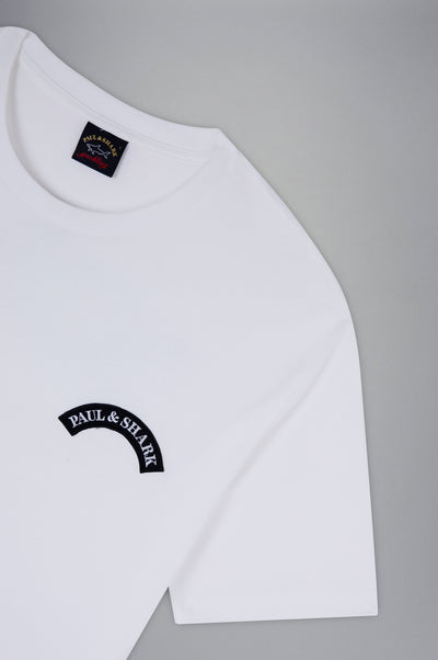 Paul & Shark T-Shirt με Καρχαρία και P&S Σήμα | Λευκό