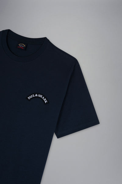 Paul & Shark T-Shirt με Καρχαρία και P&S Σήμα | Σκούρο Μπλε