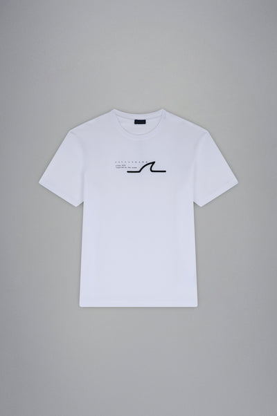 Paul & Shark Βαμβακερό T-shirt με Κέντημα και P&S Τύπωμα | Λευκό