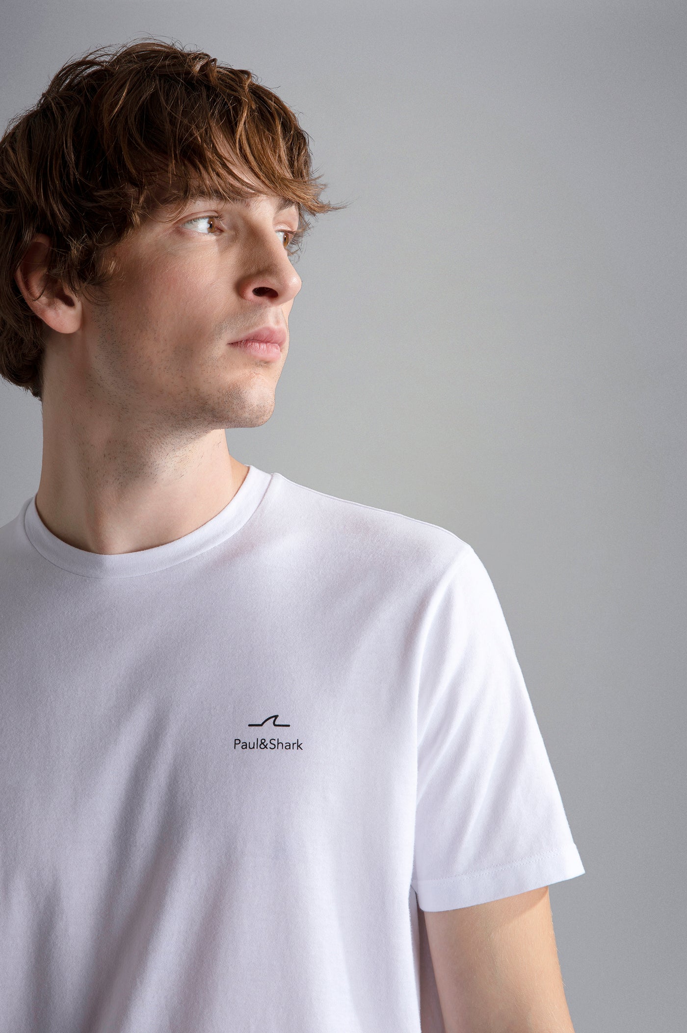 Paul & Shark Βαμβακερό T-shirt με Ιστιοπλοϊκό Τύπωμα | Λευκό