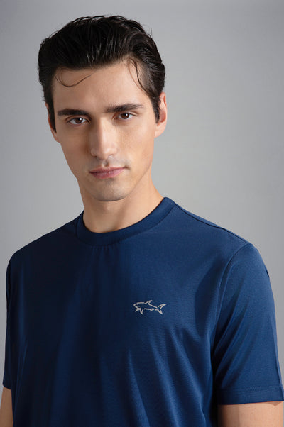 Paul & Shark Seaqual® Yarn T-shirt με Καρχαρία και Save the Sea Τύπωμα | Σκούρο Μπλε