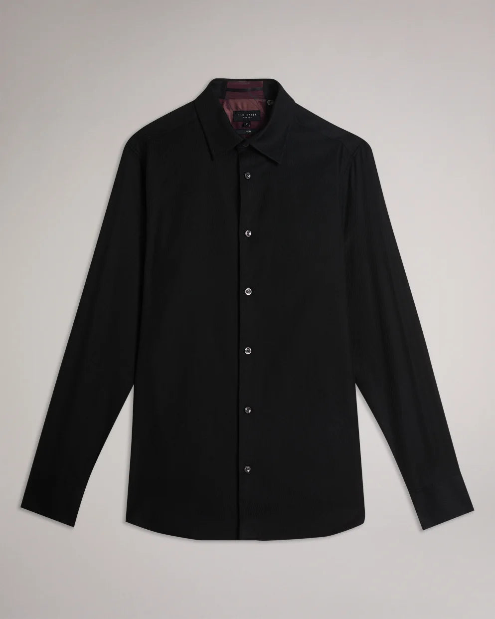 Ted Baker Lecce Υποκάμισο με Ρίγα με Υφή | Μαύρο