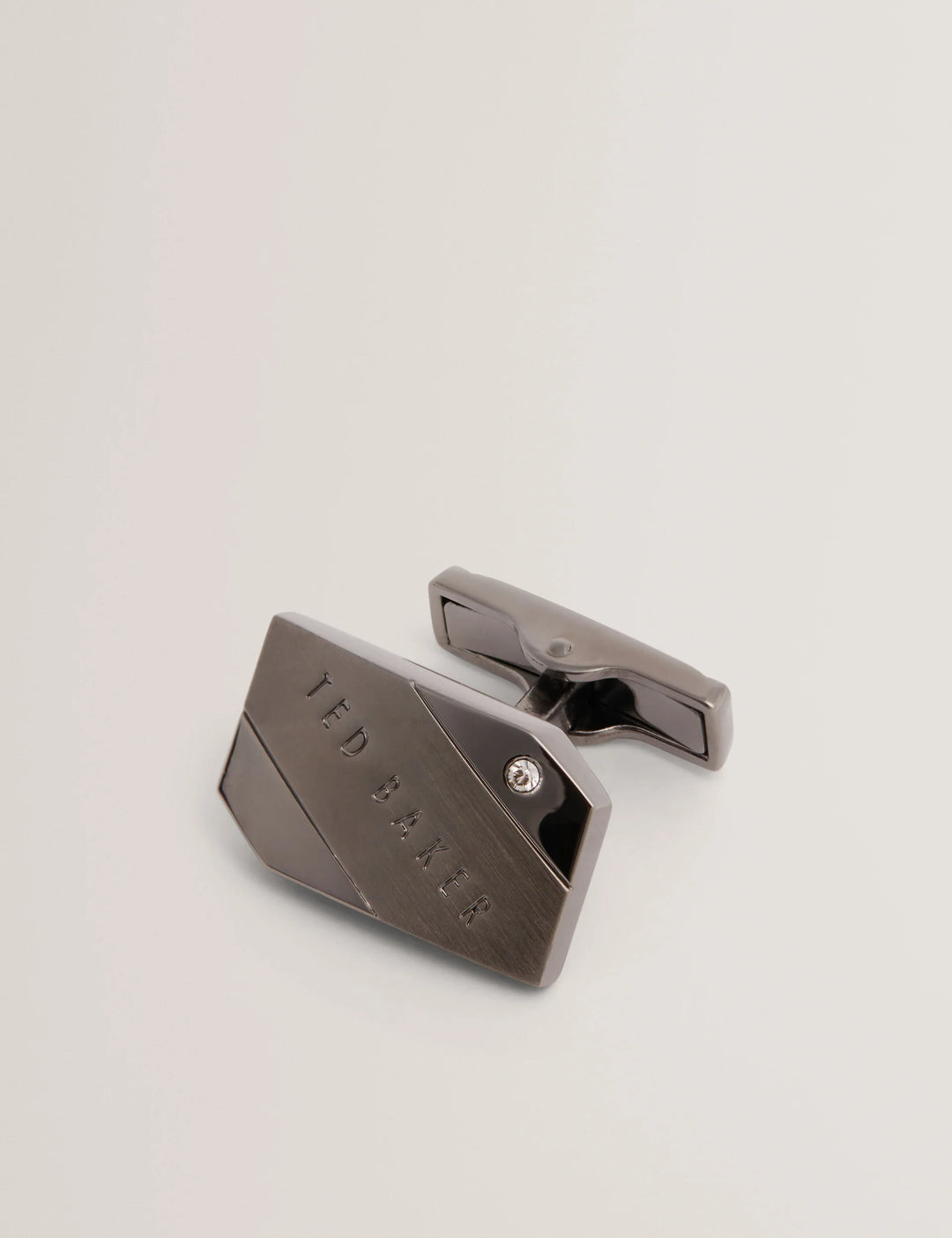 Ted Baker Criis Brushed Metal Cufflinks | Gunmetal