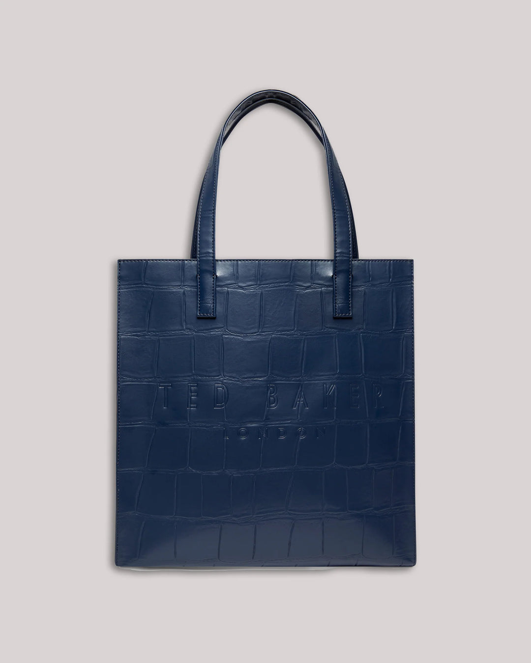 Ted Baker Croccon Large Croc Texture Icon Tote Bag | Navy