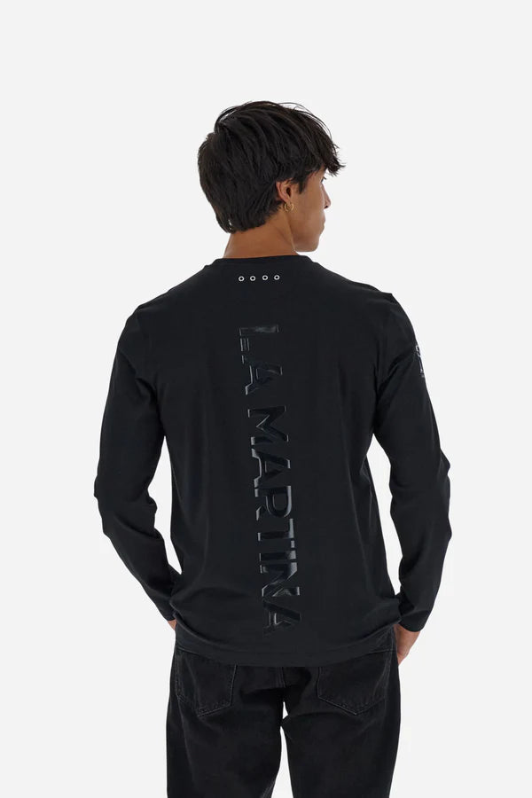 La Martina Men’s Long-sleeve T-shirt Fluid Jersey AAP | Black