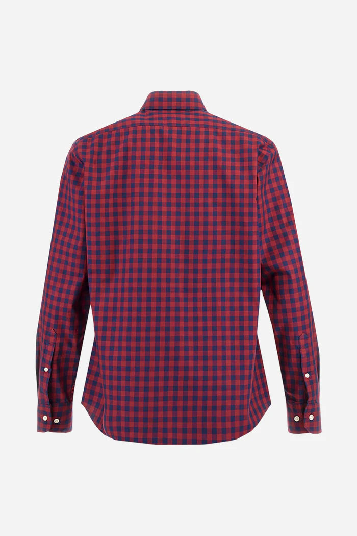 La Martina Men's Check Poplin Shirt | Red/Blue