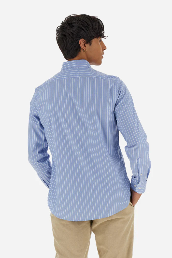 La Martina Men's Argentinian Striped Oxford Shirt | Cornflower Blue