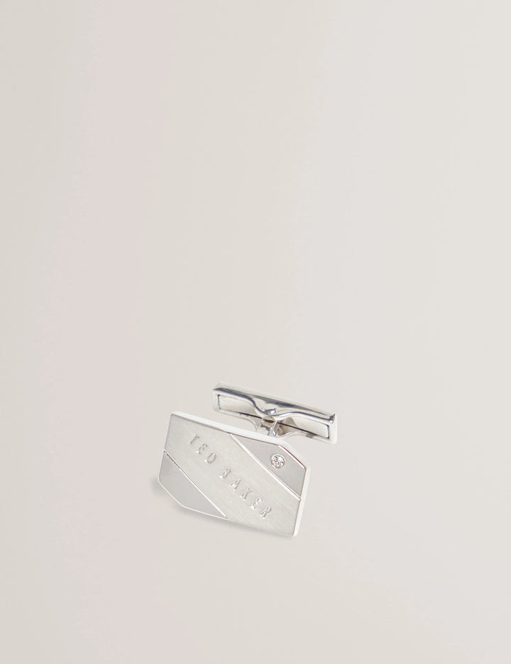 Ted Baker Criis Brushed Metal Cufflinks | Silver