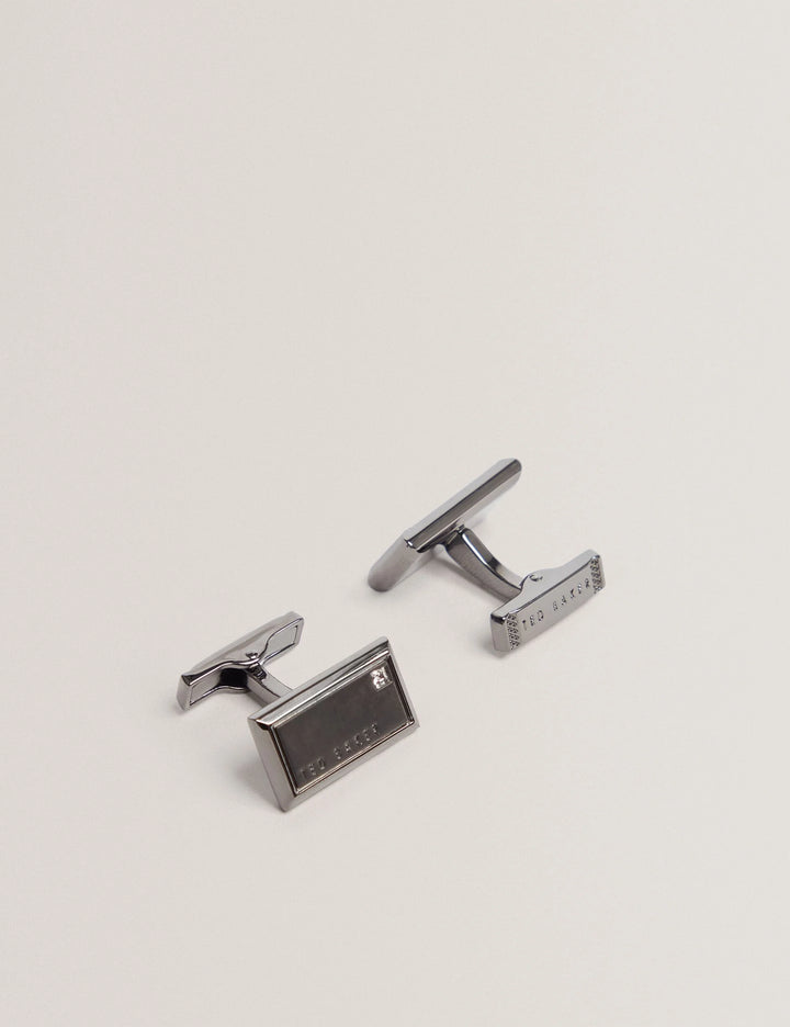 Ted Baker Kristol Brushed Metal Cufflinks | Gunmetal