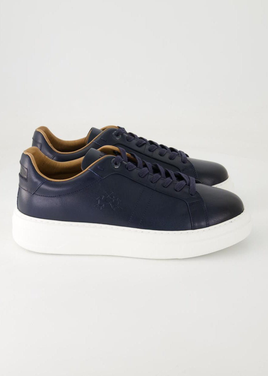 La Martina Men's Leather Sneakers | Navy