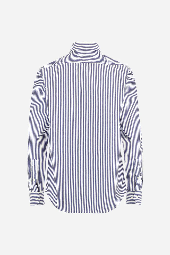 La Martina Men’s Bicolor striped Poplin Shirt  | Blue/White