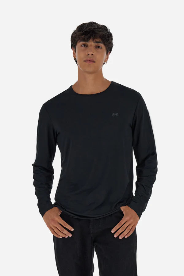 La Martina Men’s Crew‑neck T‑shirt in Fluid Jersey | Black