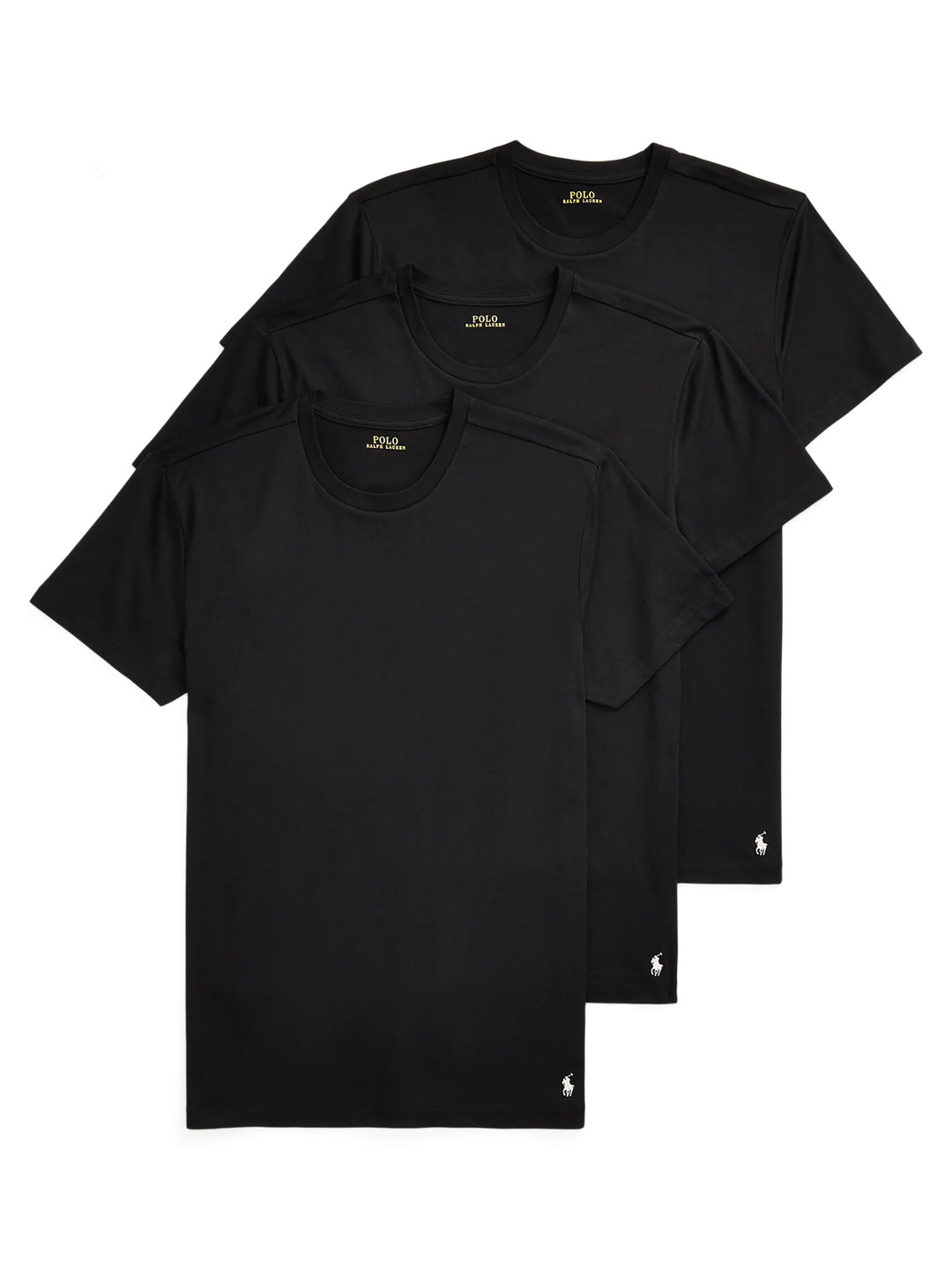 Ralph Lauren Slim Crewneck 3-Pack | Black