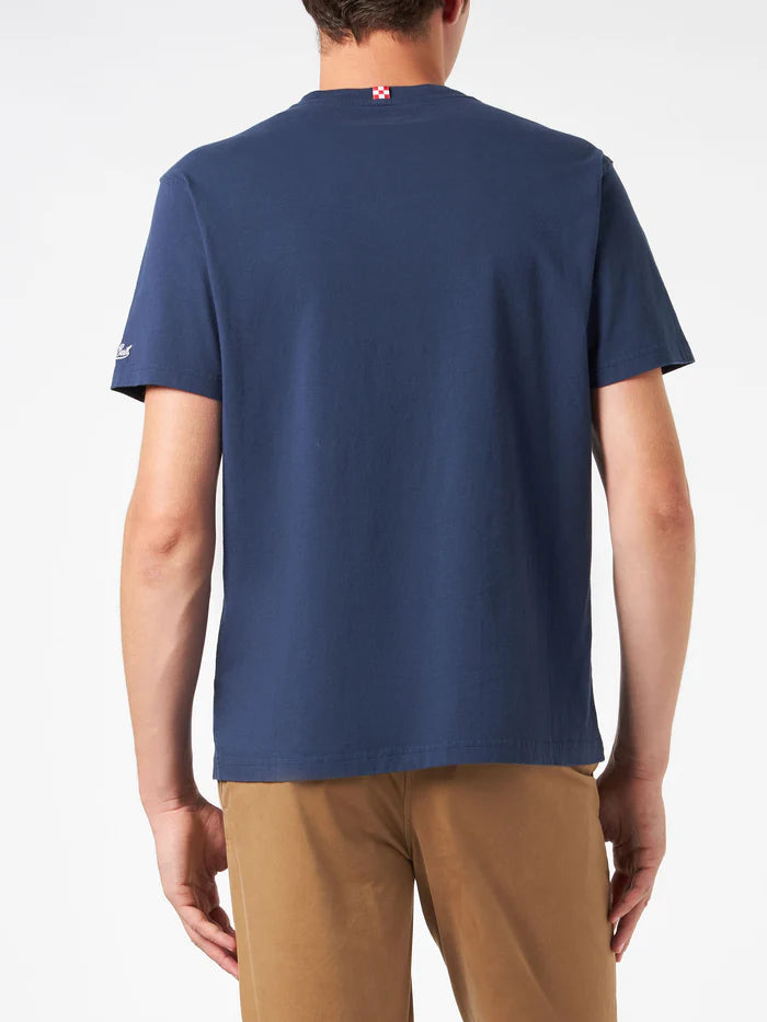 MC2 Ανδρικό Βαμβακερό T-shirt με Κέντημα Latin Rover | Σκούρο Μπλε