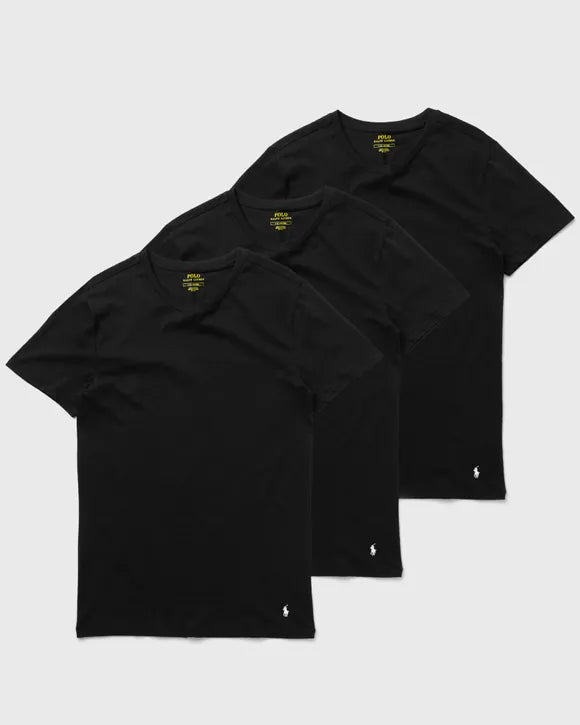 Ralph Lauren Μπλουζάκι Λαιμόκοψη Πακέτο των 3 | Μαύρο