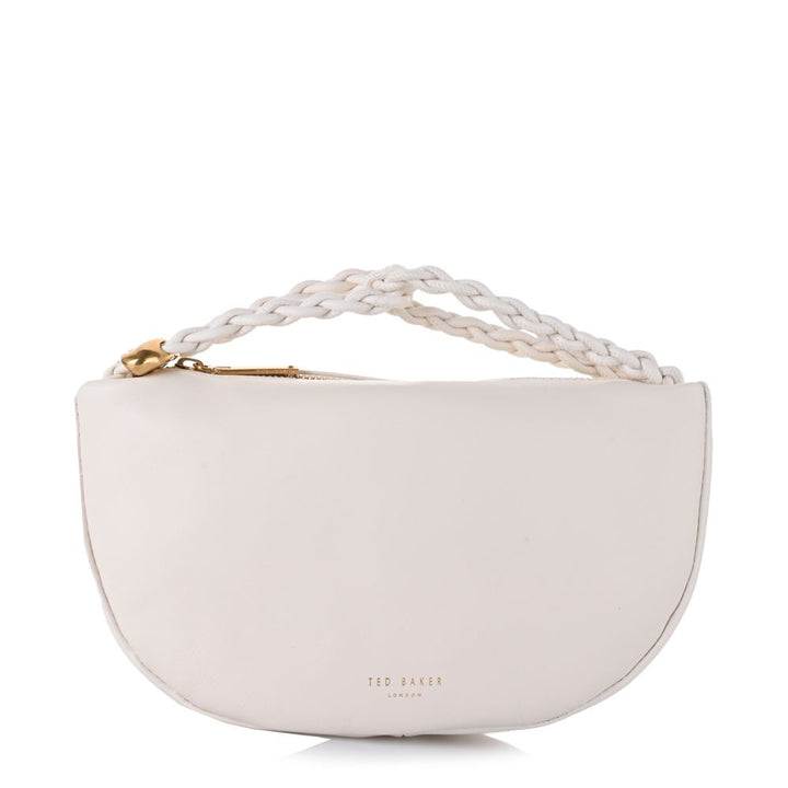 Τσάντα Hobo μεσαίου μεγέθους Ted Baker Islah από δέρμα με εντυπωσιακά μεταλλικά στοιχεία | Ιβουάρ