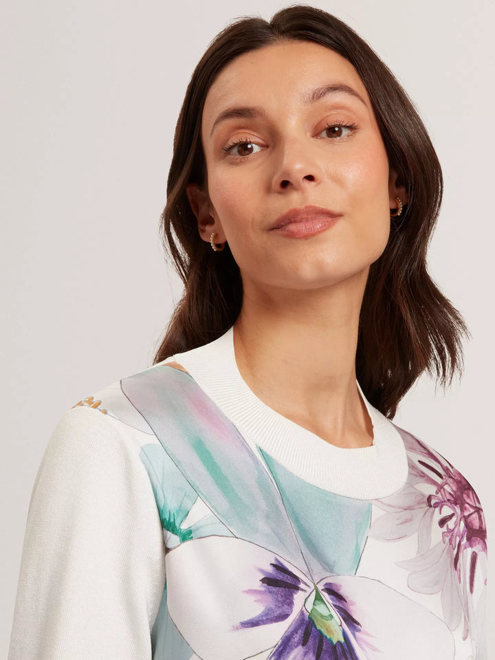 Ted Baker Jakkia Floral Print Jumper | Ivory
