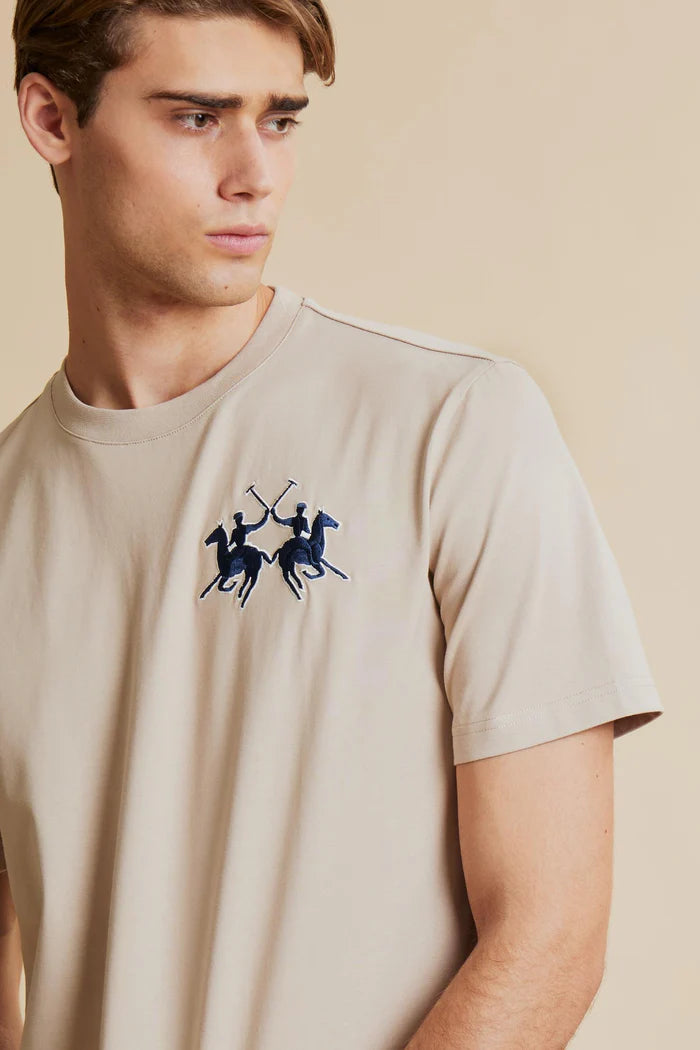 Camiseta de punto grueso para hombre de La Martina con logotipo en 3D | Humus