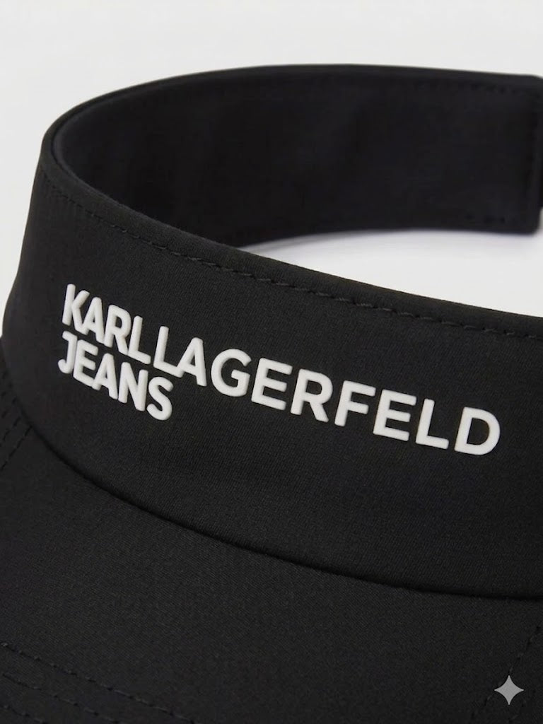Karl Lagerfeld Nylon Tape Visor | Black