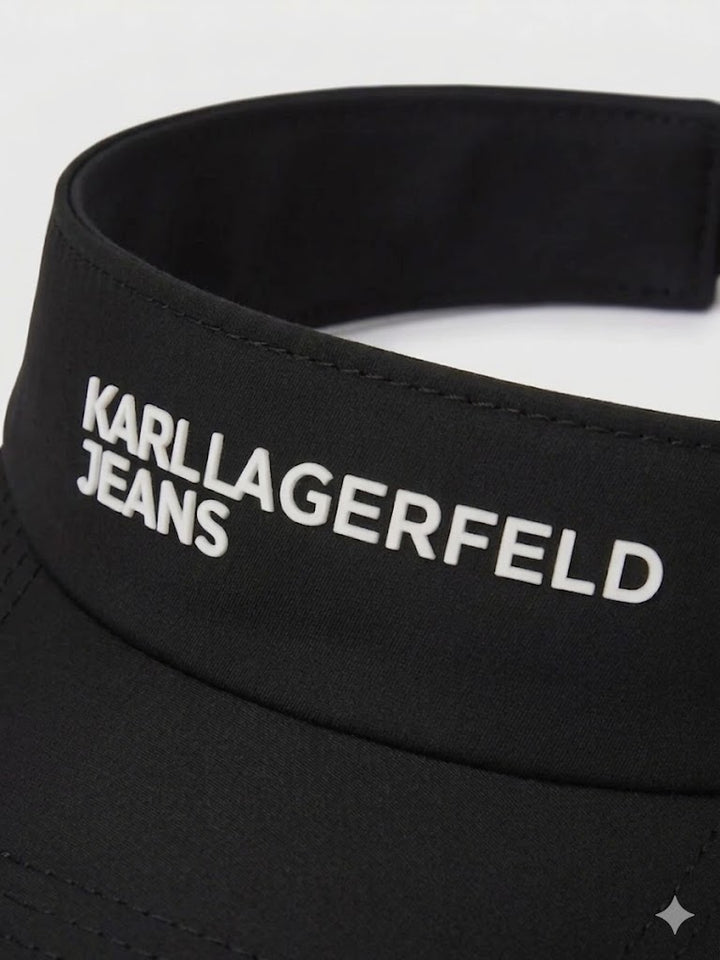 Karl Lagerfeld Nylon Tape Visor | Black