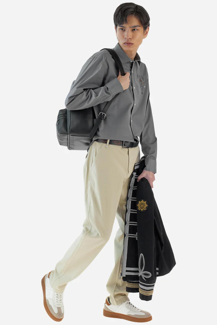 La Martina Men’s Stretch Shirt Guards | Grey