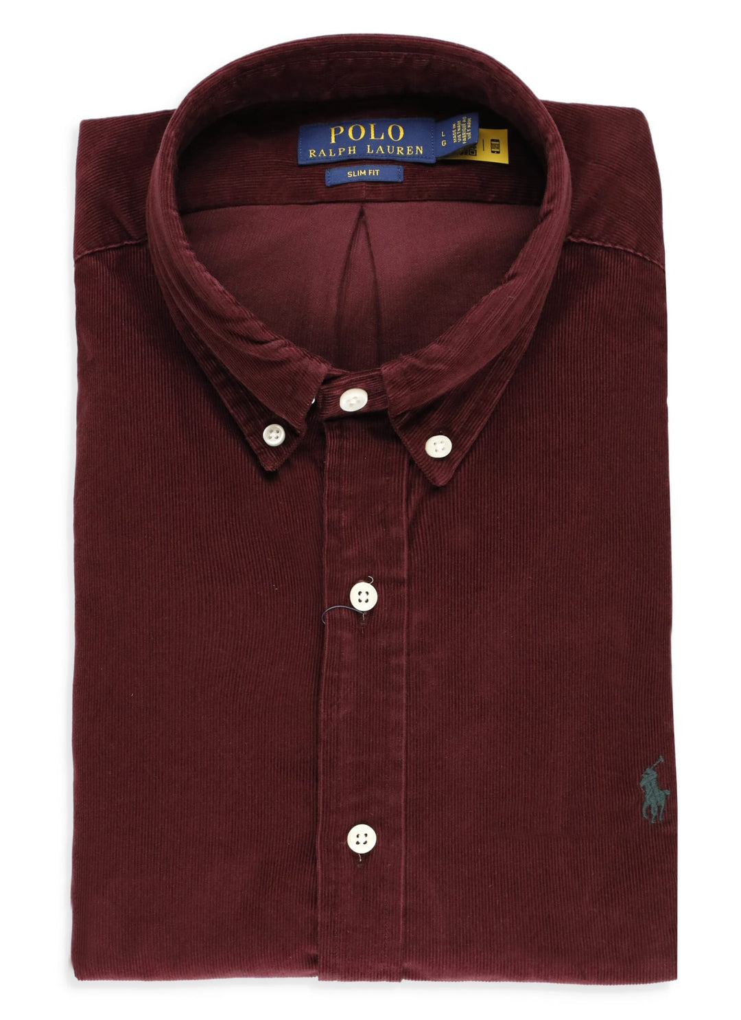 Ralph Lauren Slim Fit Κοτλέ Υποκάμισο | Μπορντώ