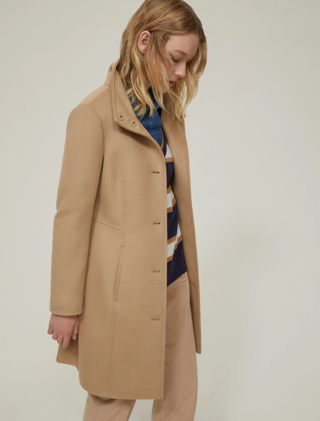 PennyBlack Slim Fit Wool Liz Coat | Camel