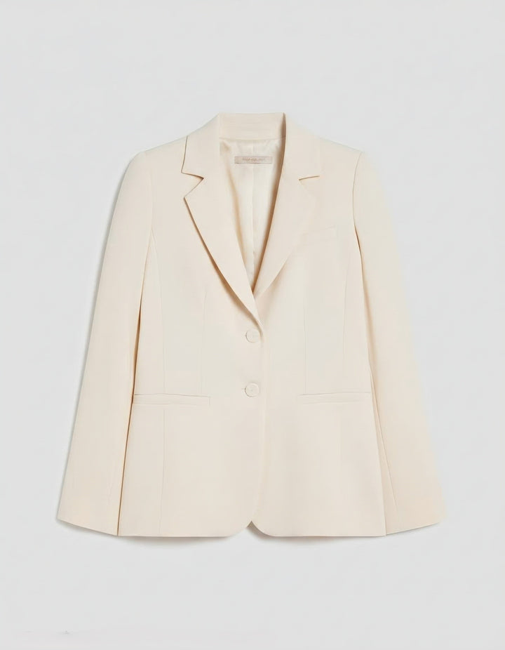 Blazer de un solo botonadura de PennyBlack en tejido cady | Marfil