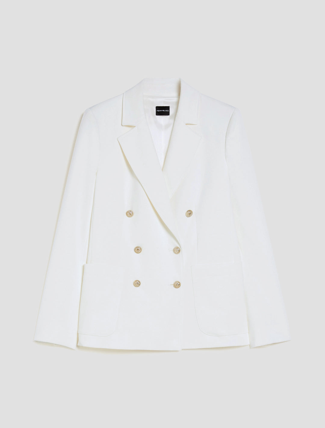 PennyBlack Double Breasted Gargano Twill Jacket | Ivory