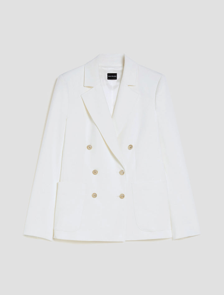 PennyBlack Double Breasted Gargano Twill Jacket | Ivory