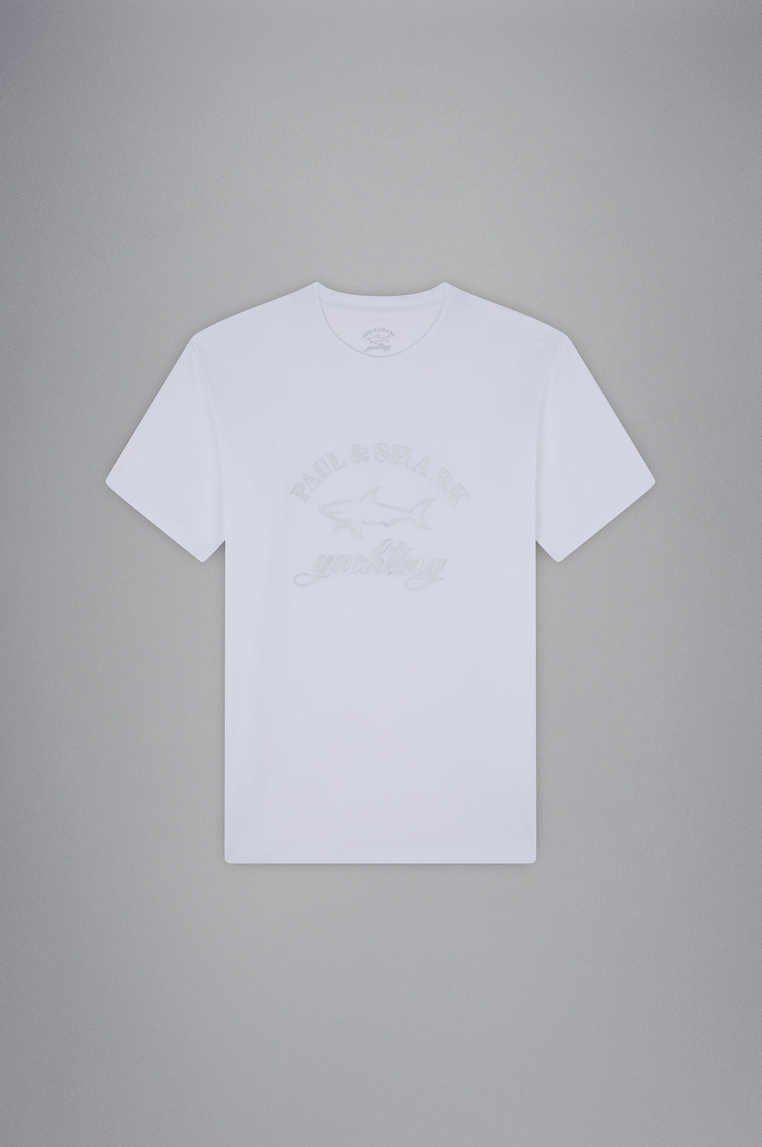 Paul & Shark Βαμβακερό T-shirt με Ανακλαστικό Καρχαρία | Λευκό