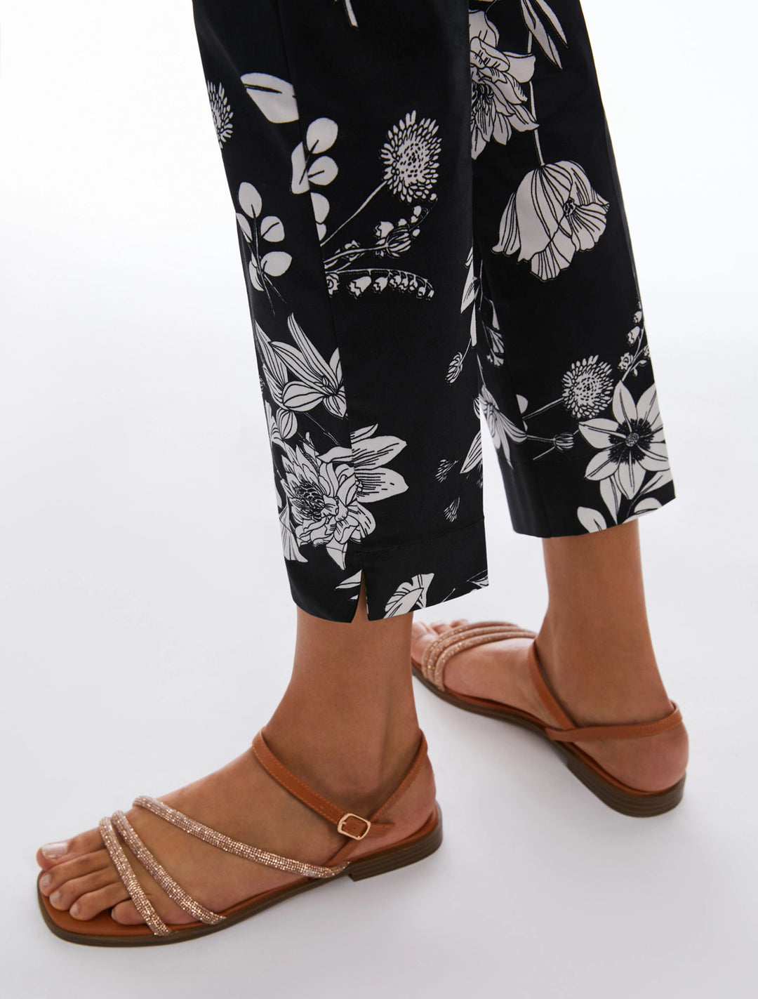 PennyBlack Milly Flower Print Παντελόνι | Μαύρο