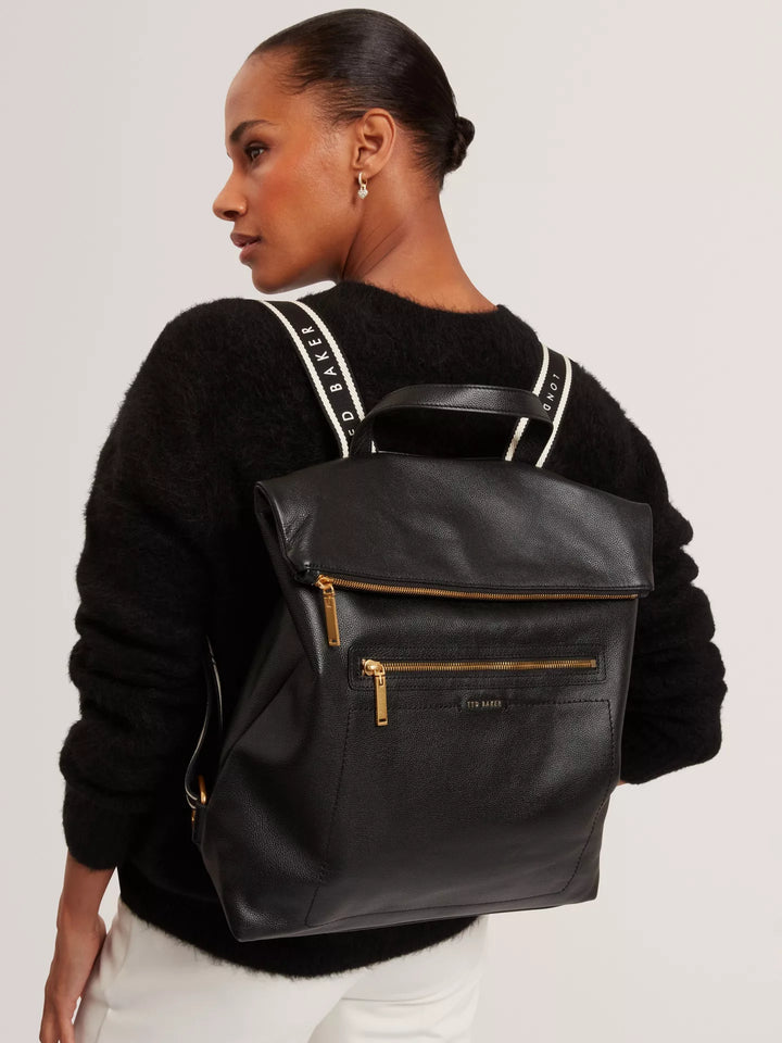 Ted Baker Luccea Webbing Leather Backpack | Black