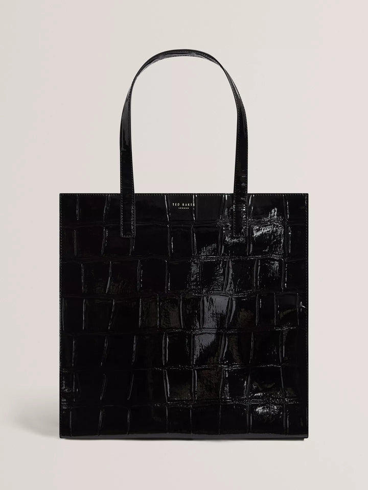 Ted Baker Vannda Croc Effect Large Icon Bag | Black