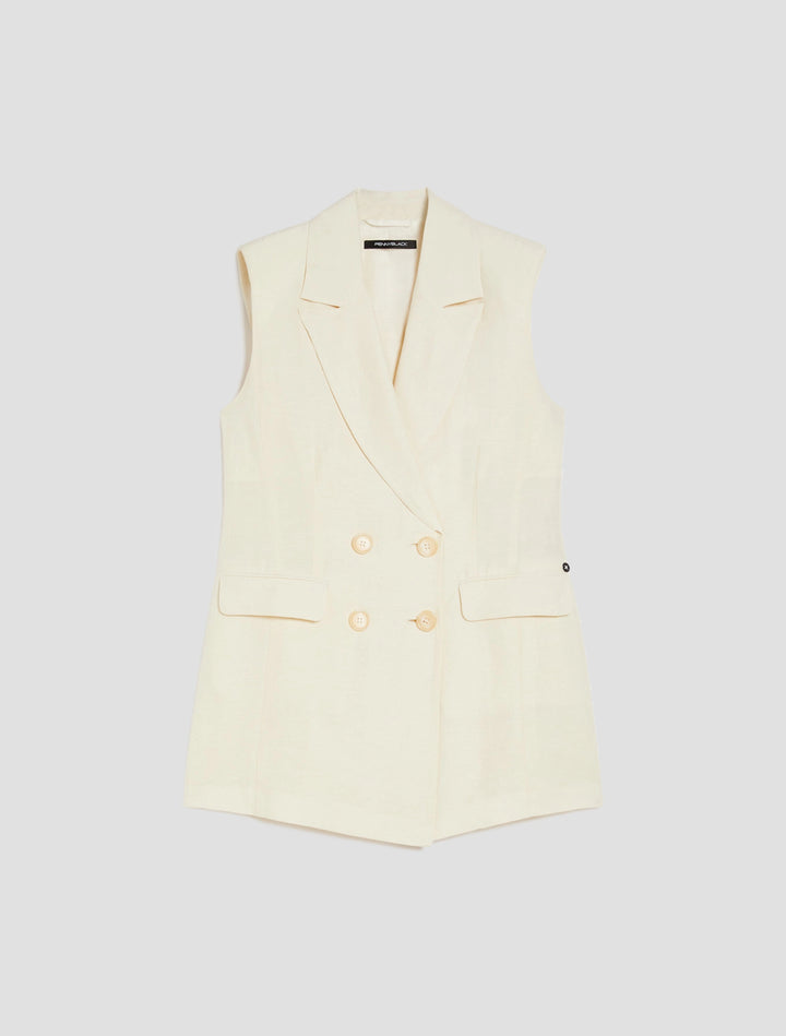 PennyBlack Viscose Waistcoat | Ivory