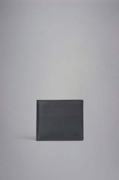 Paul & Shark Δερμάτινο Bi-Fold Πορτοφόλι με Τσέπη Νομισμάτων | Μαύρο