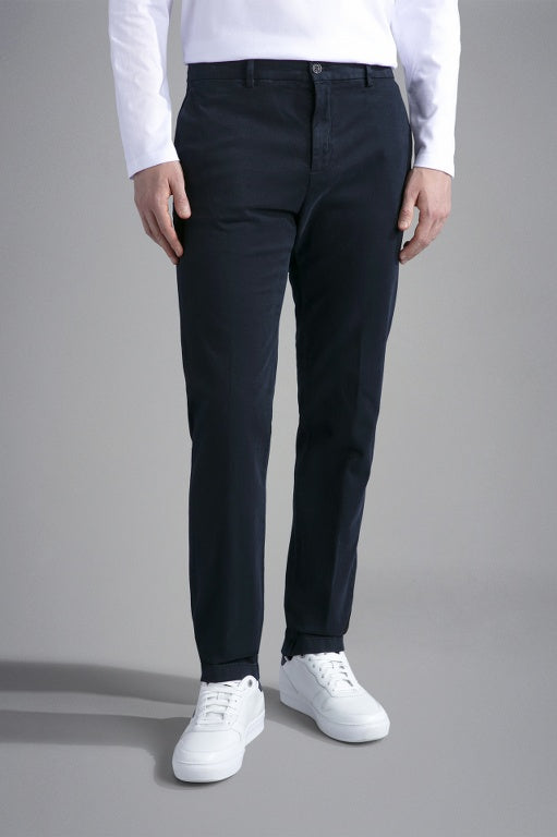 Paul & Shark Tencel Βαμβακερό Regular fit Παντελόνι | Σκούρο Μπλε