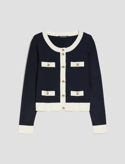 PennyBlack Boxy Fit Cardigan | Navy