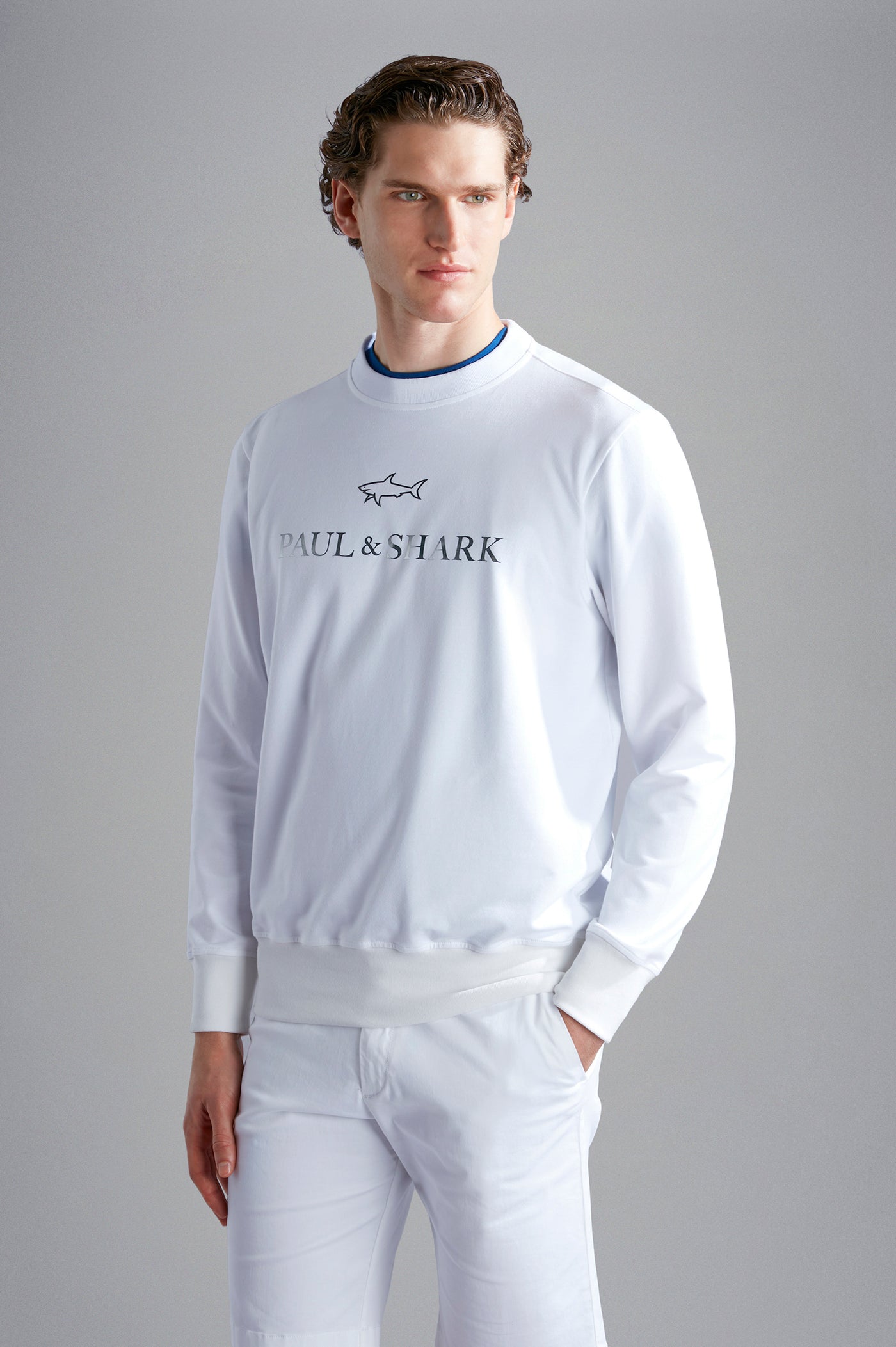 Paul & Shark Stretch Cotton Sweatshirt | White