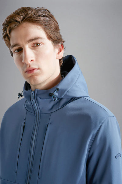Paul & Shark Re-shark shell Save the Sea Jacket with Moon Badge | Blue