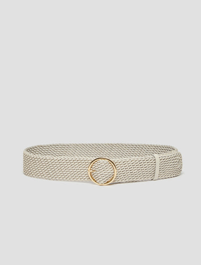 PennyBlack Woven Leather Belt | Ivory