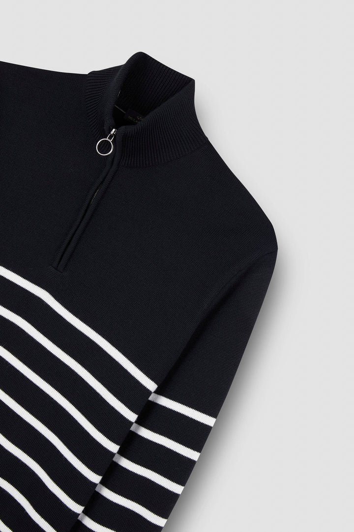 Paul &amp; Shark Tech Wool Half Zip Sweater | Navy/White