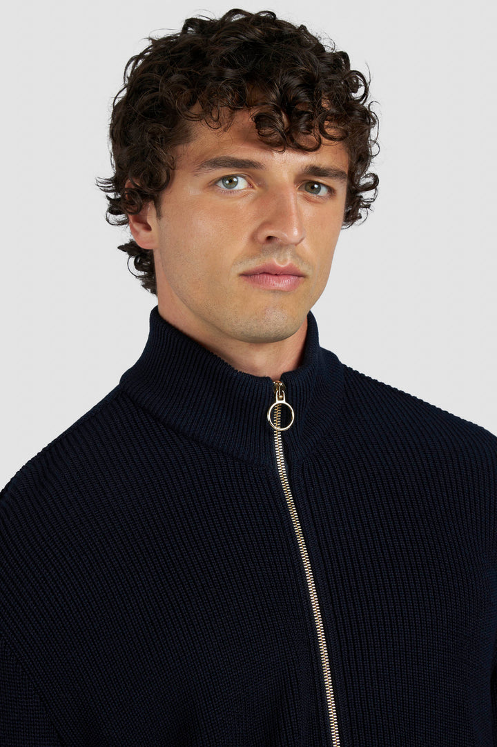 Paul & Shark Tech Wool Cardigan | Navy