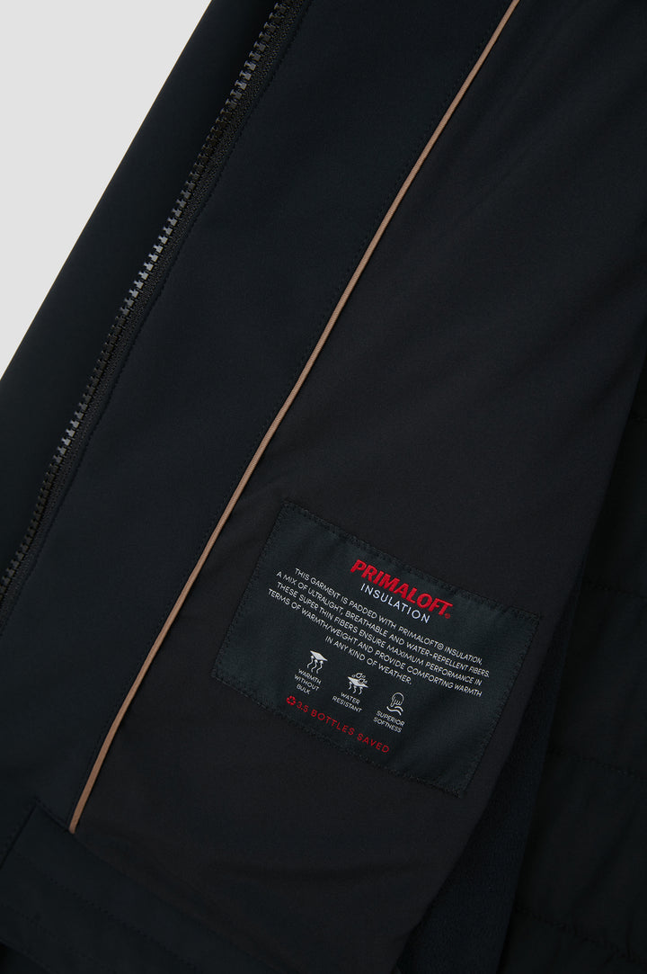 Paul & Shark Re-shark shell Hybrid Jacket with Moon Badge | Black