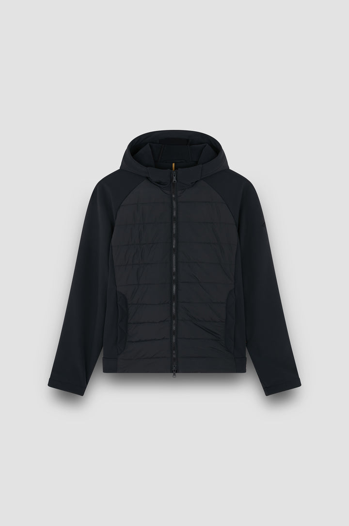 Paul & Shark Re-shark shell Hybrid Jacket with Moon Badge | Black